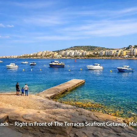Апартаменты The Terraces Seafront Getaway Malta 3 Bedroom